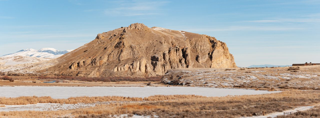 Beaverhead Rock in winter